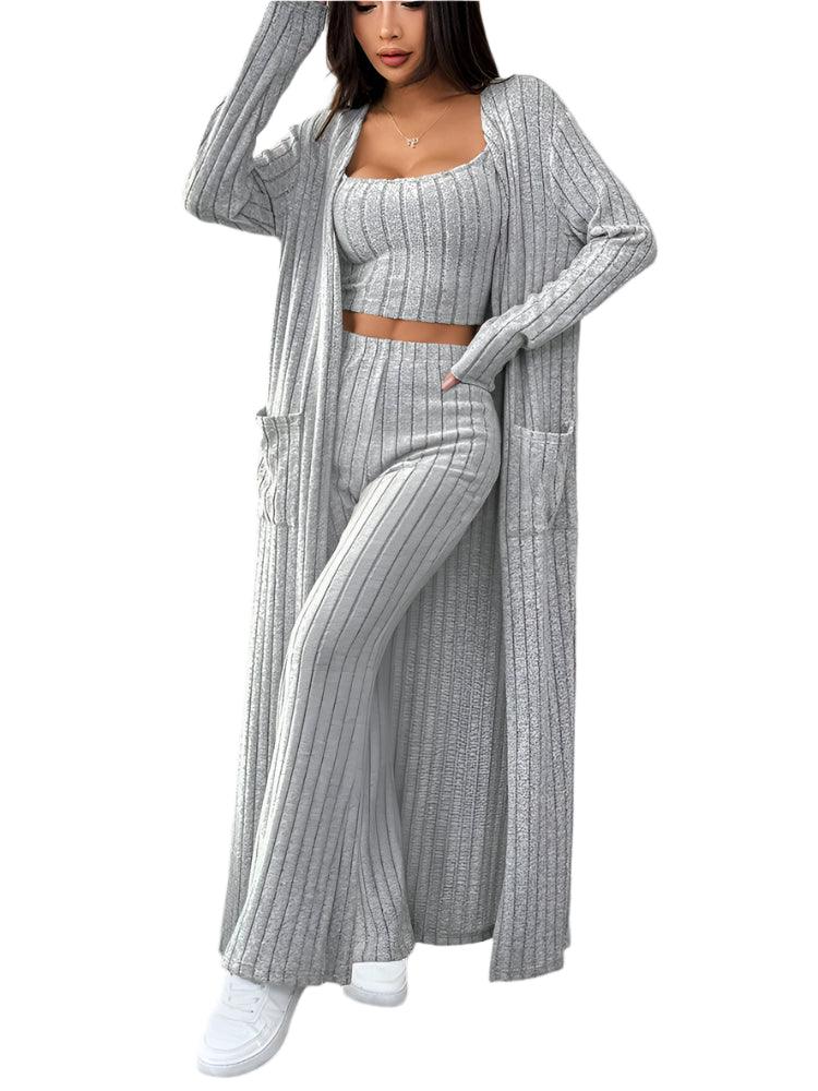 Autumn & Winter 3-Piece Knitted Lounge Set – Cozy & Stylish Fashion Suit ✨ - JVMCL