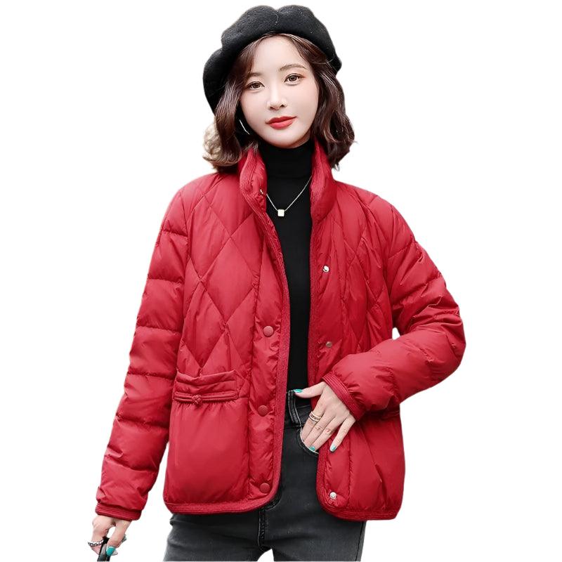 Women's Luxury Duck Down Jacket – Thick, Warm Demi-Season Puffer Coat for Winter - JVMCL