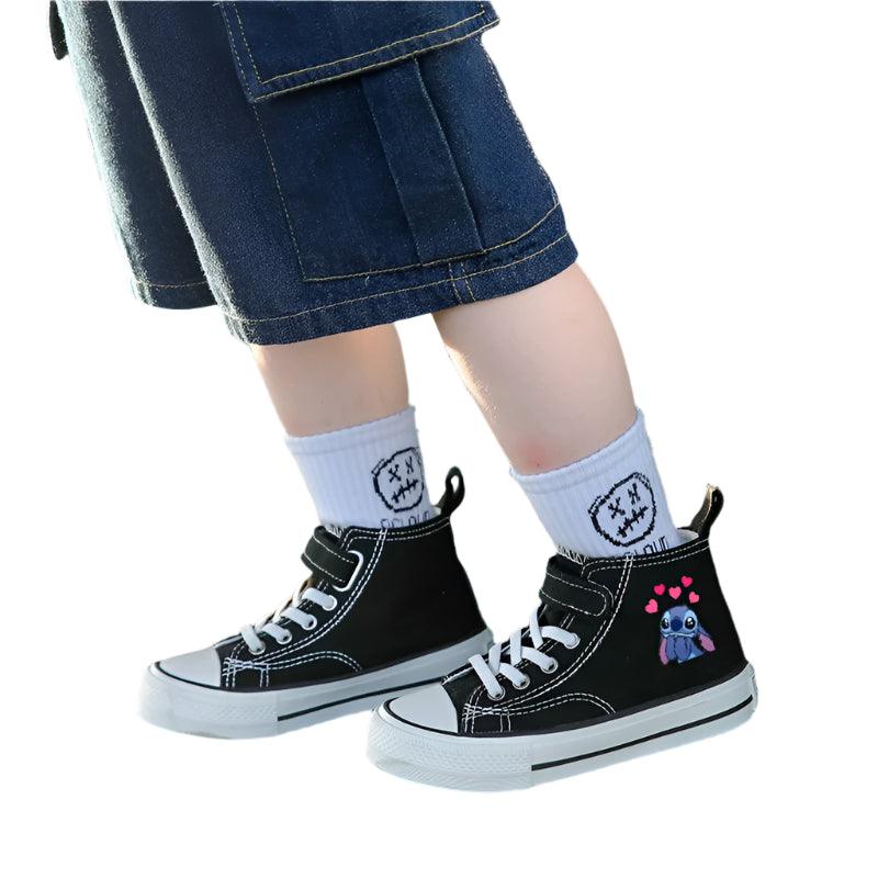 High-Top Canvas Shoes for Kids - Comfortable Sport Shoes - JVMCL