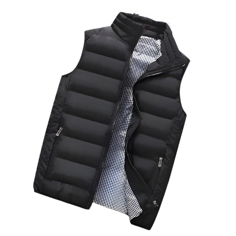 Men Vest Windproof Sleeveless Winter Casual Cotton Warm Thicken Waistcoat Jacket - JVMCL