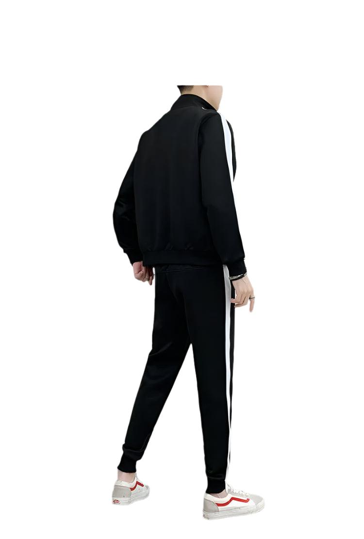 Men Sportswear Tracksuit–Loose Zip-Up Jacket and Pant Jogger Fitness Workout Set - JVMCL