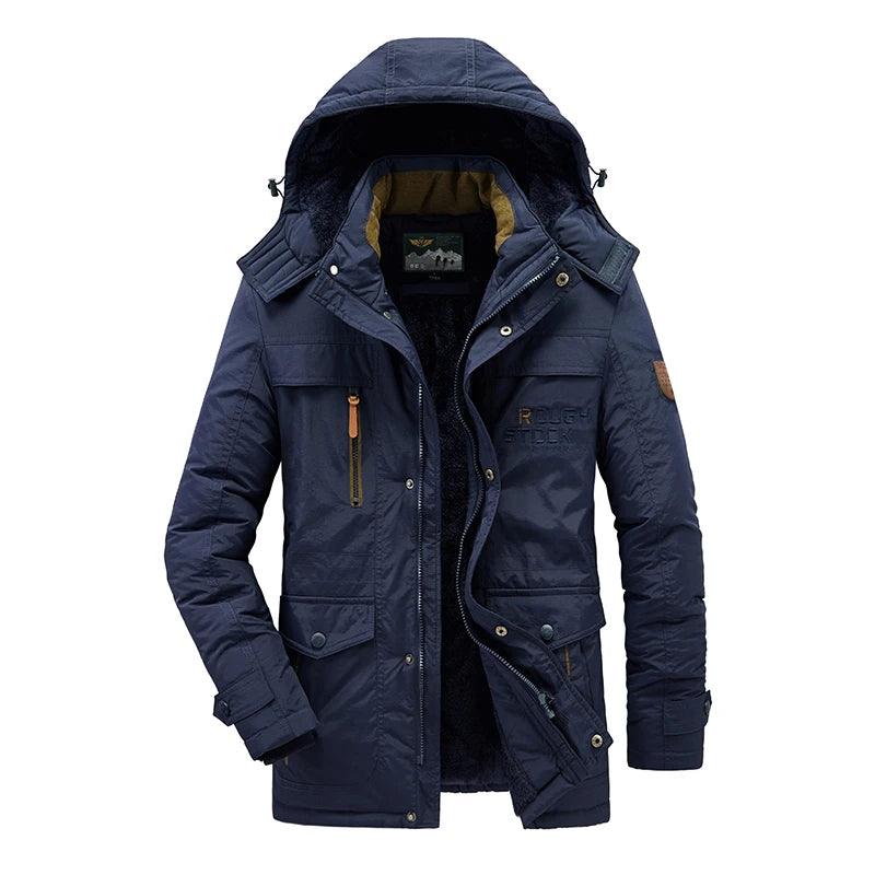 Military Style Winter Men's Military Parka - Thick Fleece Warm Windproof Jacket - JVMCL