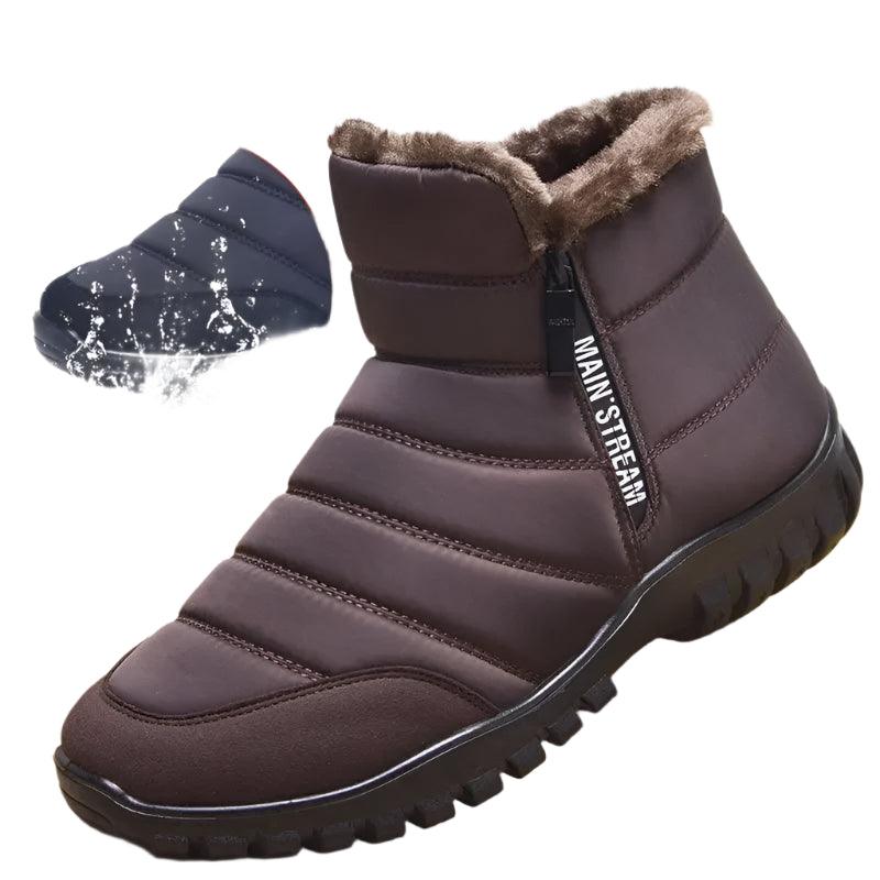 Plush Plus Size Winter Men Ankle Snow Boots Waterproof Non Slip Shoes - JVMCL