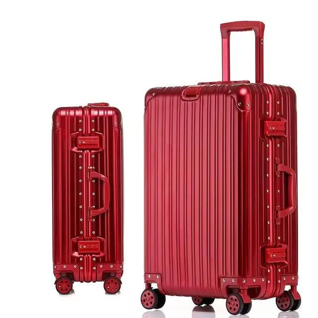 High-Quality Aluminum-Magnesium Alloy Travel Luggage – Unisex Spinner Suitcase - JVMCL