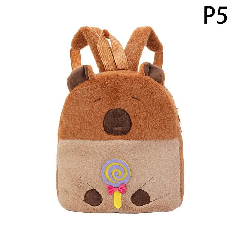 Plush Backpack – Versatile Large-Capacity Cartoon Tote Bag for Women and Kids - JVMCL