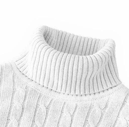 Men's High Neck Turtleneck Sweater – Stylish & Warm Winter Pullover - JVMCL