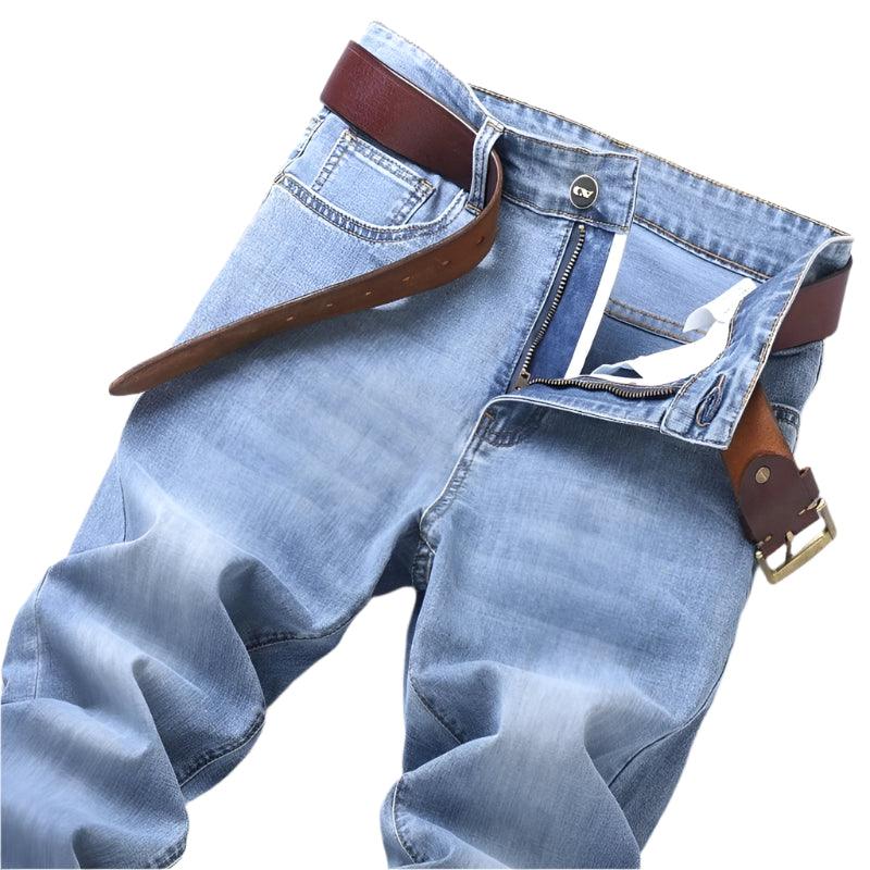 Men's Thin Casual Stretch Fashion Business Casual Straight Classic Denim Pants - JVMCL