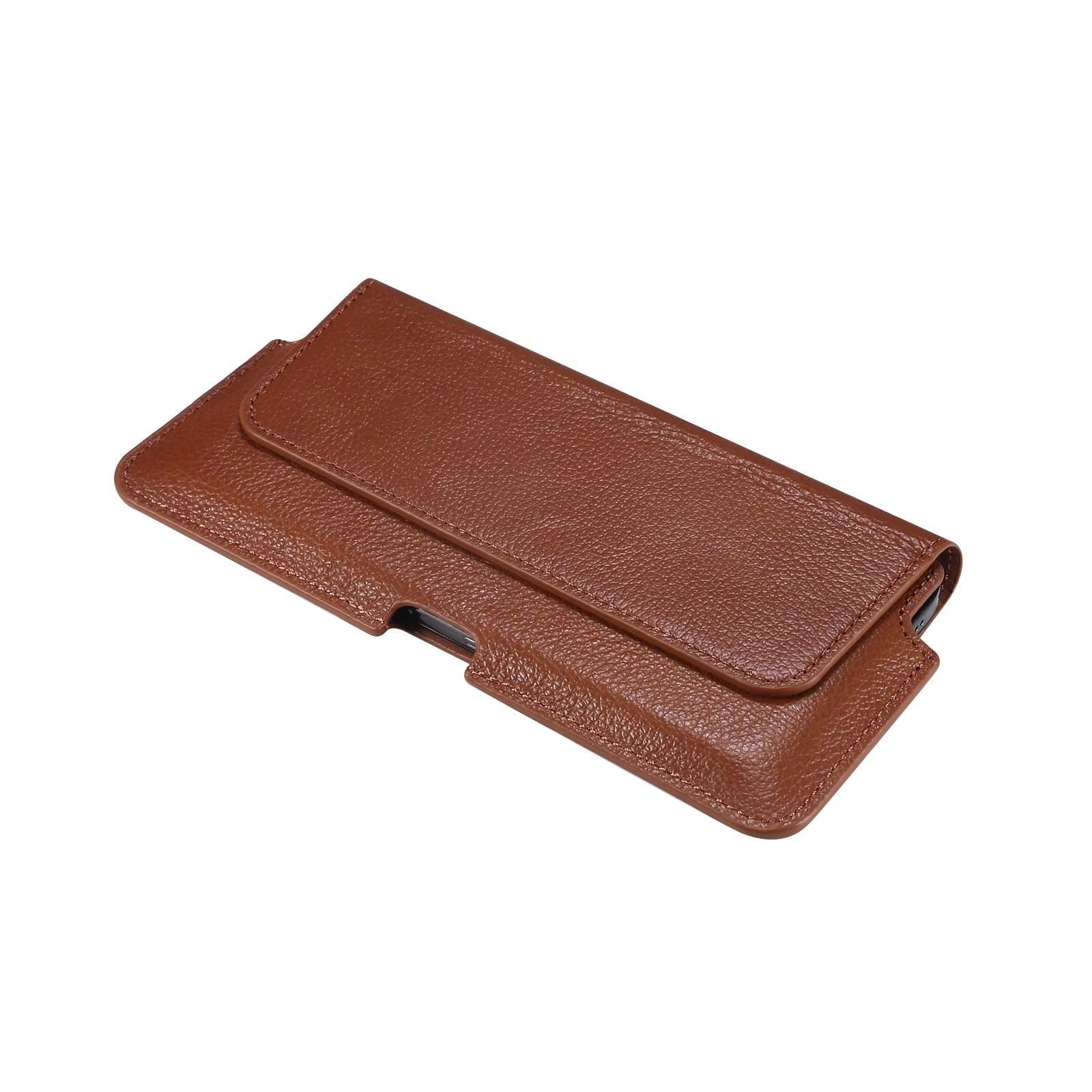 Genuine Leather Universal Waist Business Belt Pouch for 5.5"-7.2" Smartphones