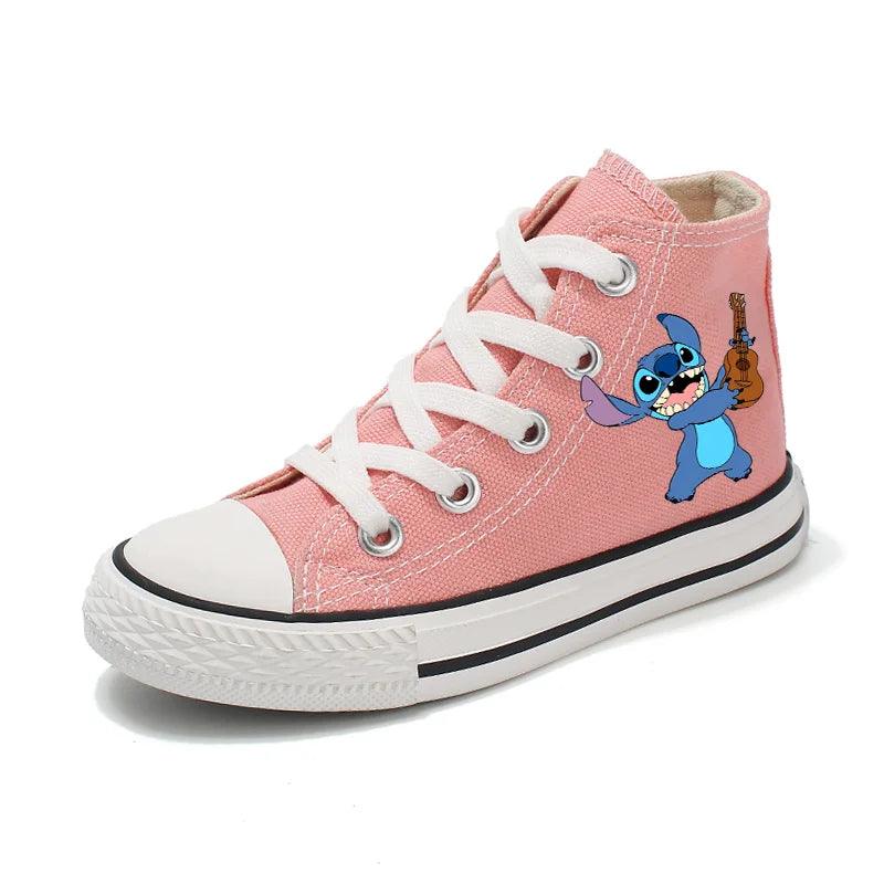 Girl Kids Boys Kids Canvas Sneakers – Unisex Fun Cartoon Print Sport Shoes - JVMCL