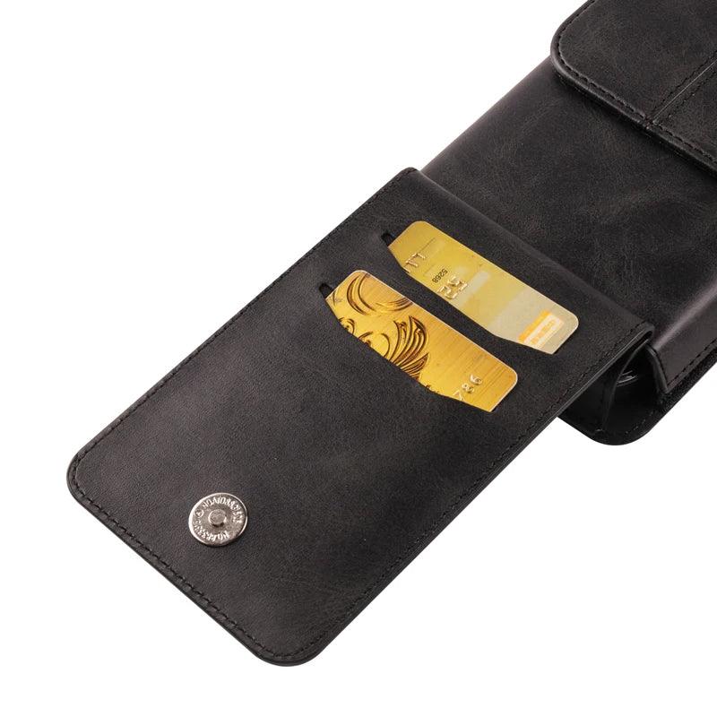 Leather Belt Case – Mobile Phone Waist Bag for iPhone 16, 15, 14, 13, 12 Series