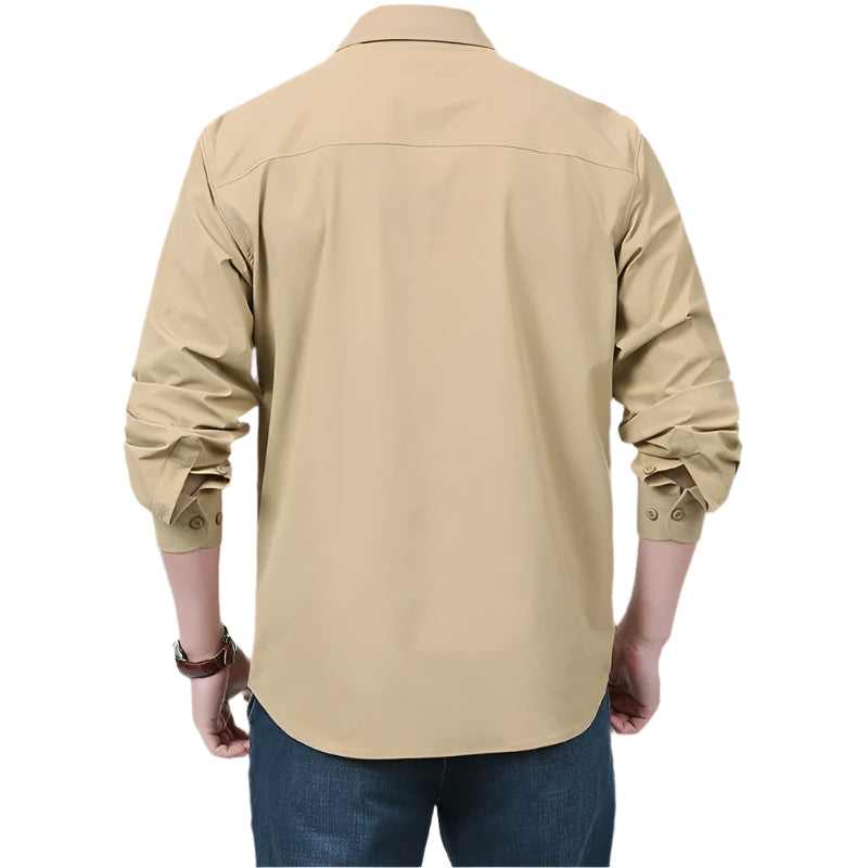 Men’s Quick-Dry Tactical Cargo Shirt – Casual Hiking & Fishing Shirt