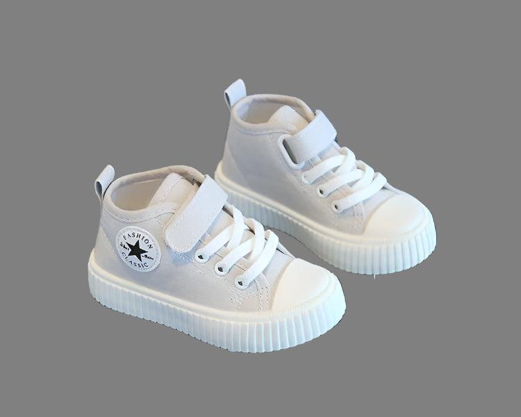 Casual Soft Sole Anti-Slip Colorful High-Top Canvas Sneakers Shoes for Toddlers - JVMCL