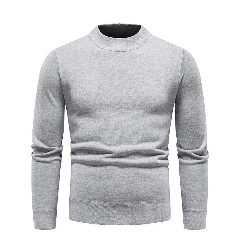 Men's Pullover Soft Sweater - Winter Velvet Fleece Warm Slim Fit Shirt - JVMCL