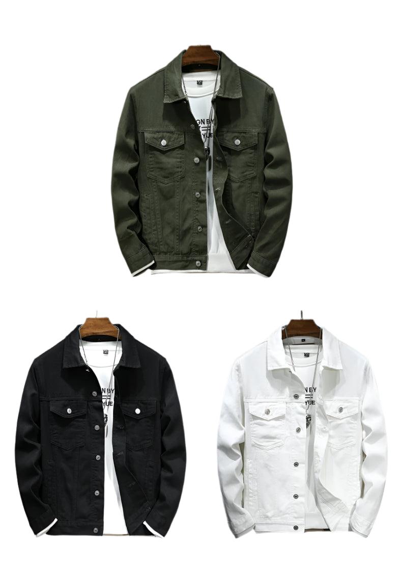 Men's Classic Vintage Denim Jacket – Japanese Streetwear Plus Size Jean Coat - JVMCL