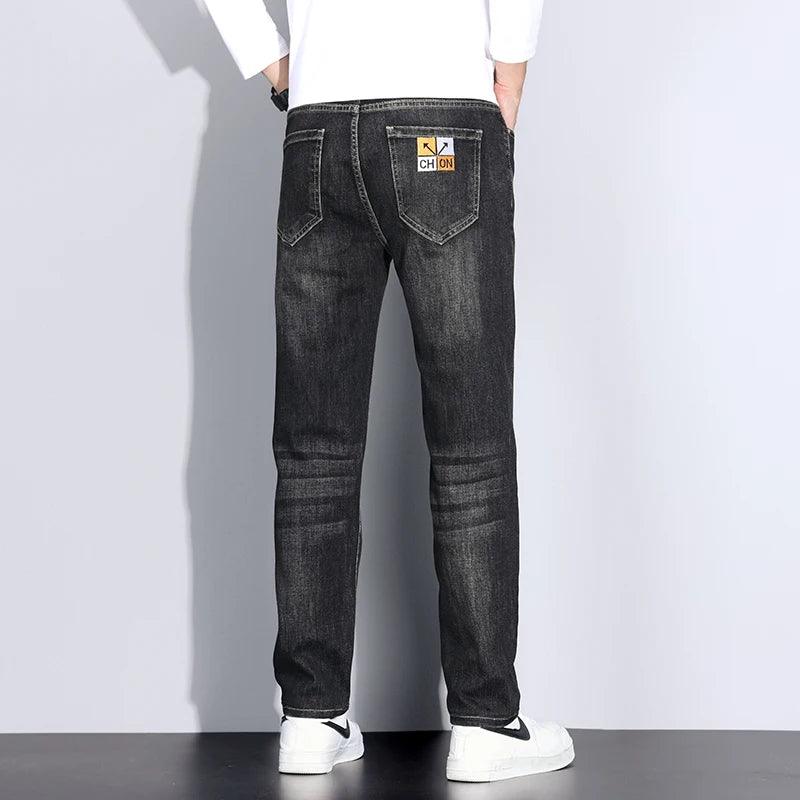 Men’s Extra-Long Straight Denim Jeans – Big & Tall Smart Casual Trousers - JVMCL