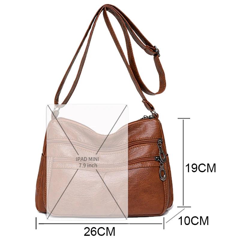 Women's Vintage Handbags and Purses - Retro Design Soft Leather Crossbody Bags - JVMCL