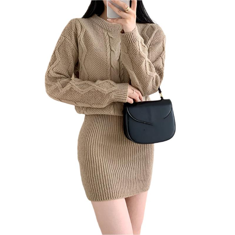 Knitted Bodycon Ribbed Dress – Warm Pullover Casual Vestidos for Autumn & Winter - JVMCL