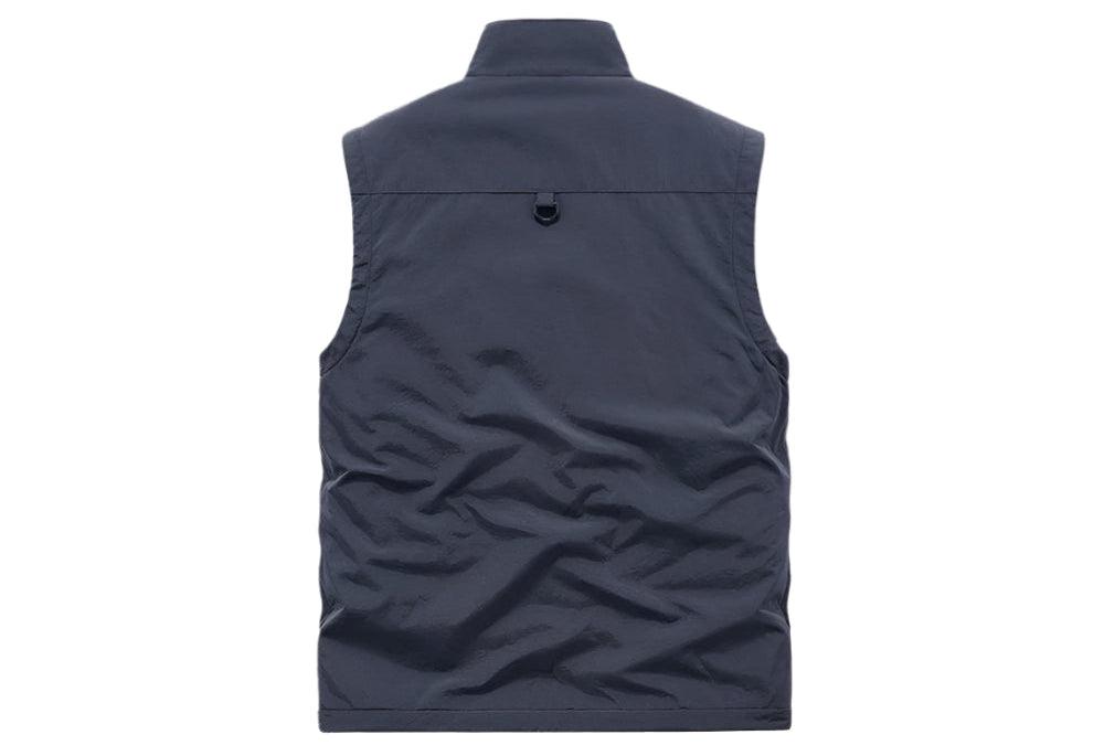 Men's Multi-Pocket Vest - Casual Outdoor Windproof Waterproof Sleeveless Jacket - JVMCL