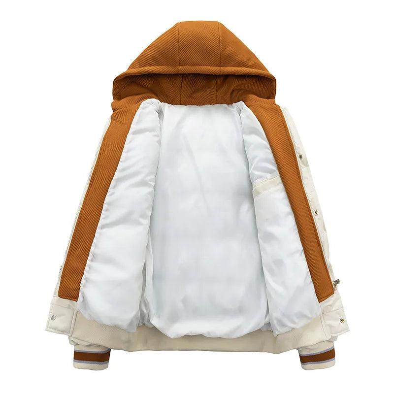 Colorful Oversize Winter Parka: Harajuku Hip Hop Hooded Puffer Jacket for Men - JVMCL