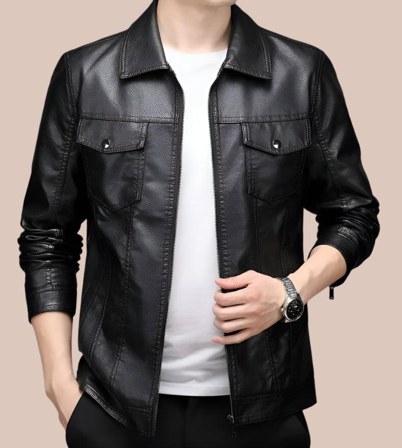 Sleek Durable Slim fit High-Quality New Men's Casual PU Leather Jacket - JVMCL