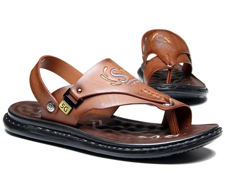 Comfort and Style Men’s Luxury Soft-Soled Anti-Slip Outdoor Beach Shoe Sandals - JVMCL