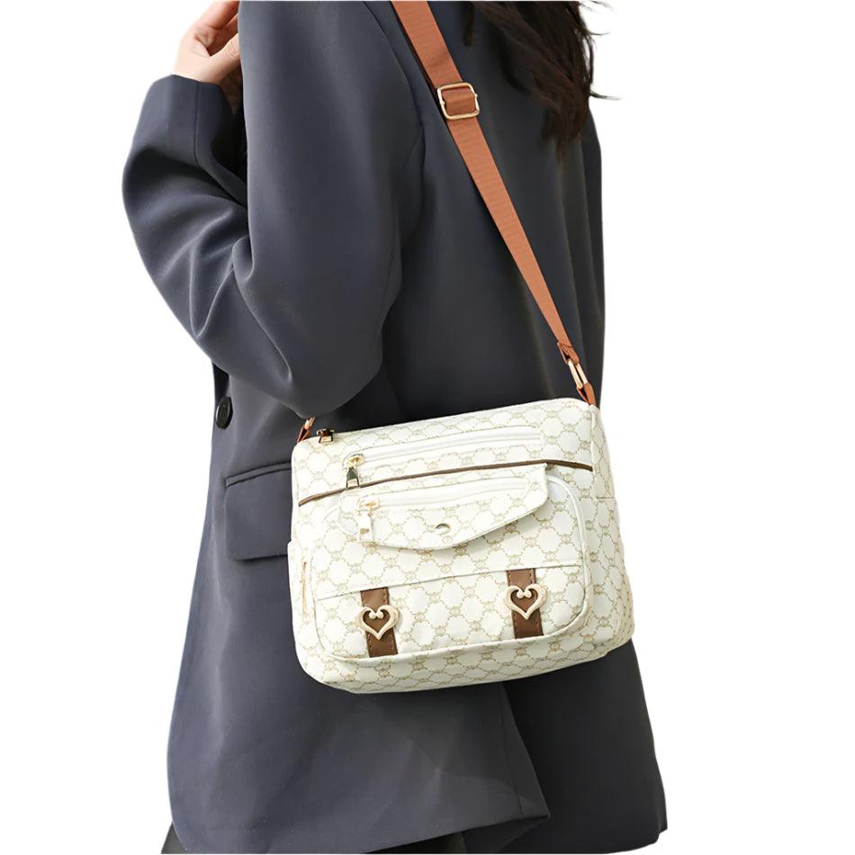 Fashion Women's Canvas Crossbody Bag - Small Luxury Designer Tote Shoulder Bag - JVMCL