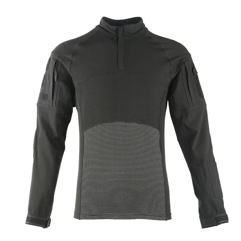 Men’s Cotton Tactical Combat Shirt – Long Sleeve Military Hiking & Climbing Gear