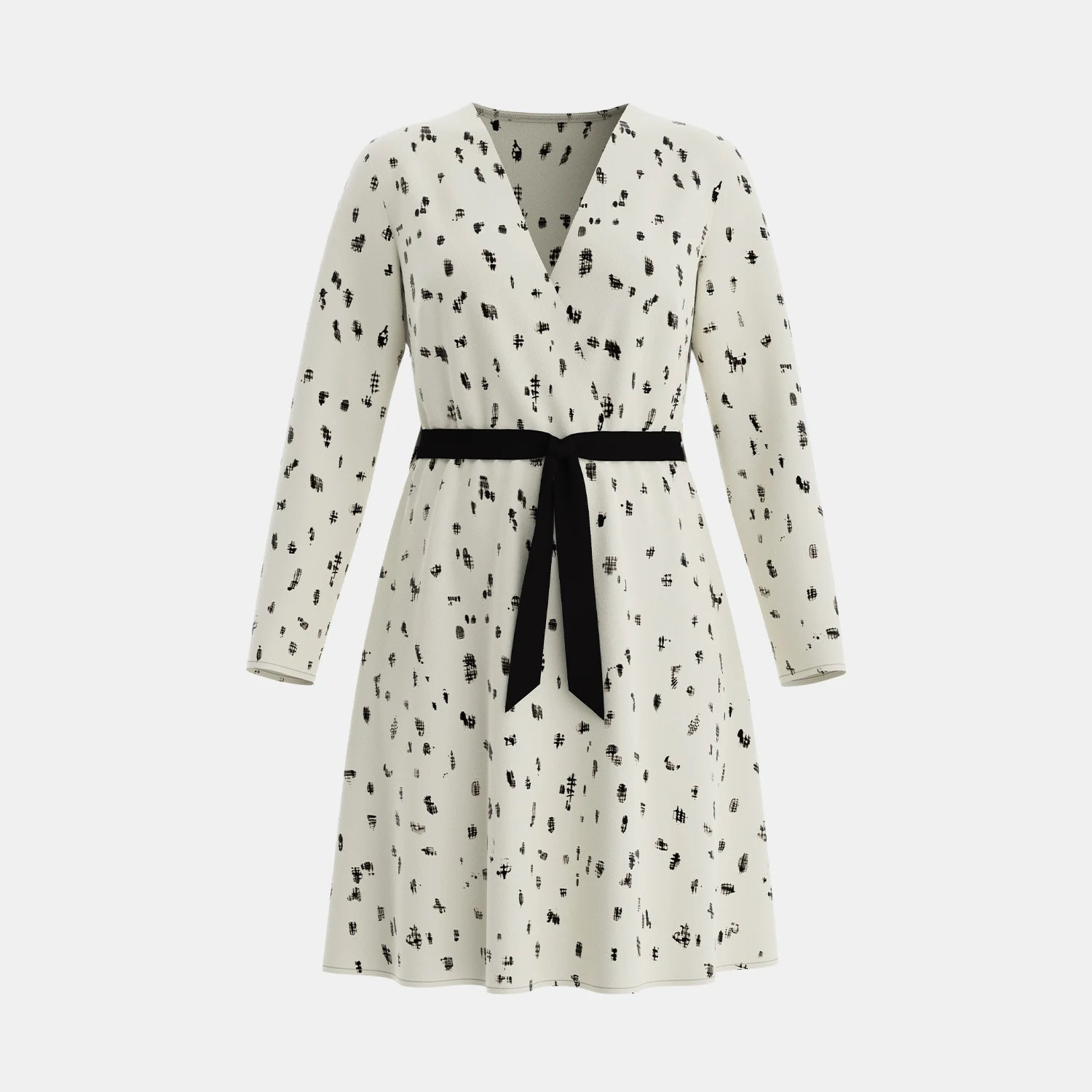 Mia Muse Women's Polka Dot V-Neck Mini Wrap Vacation Shirt Dress