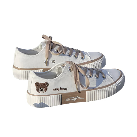 Cute High-Top Canvas Sneakers – Breathable & Stylish Print Vulcanized Shoes - JVMCL