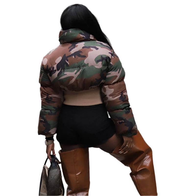 Fashion Streetwear Camouflage Women's Stay Warm and Stylish WinterPuffer Jacket - JVMCL