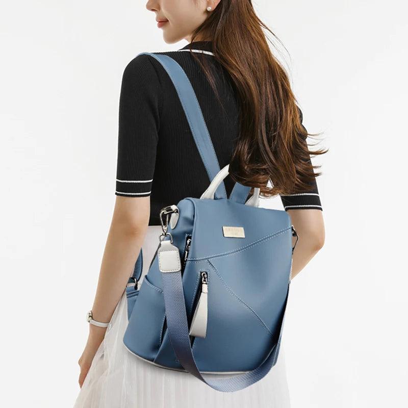 Chic Soft Leather Backpack – Stylish & Functional Travel Companion - JVMCL