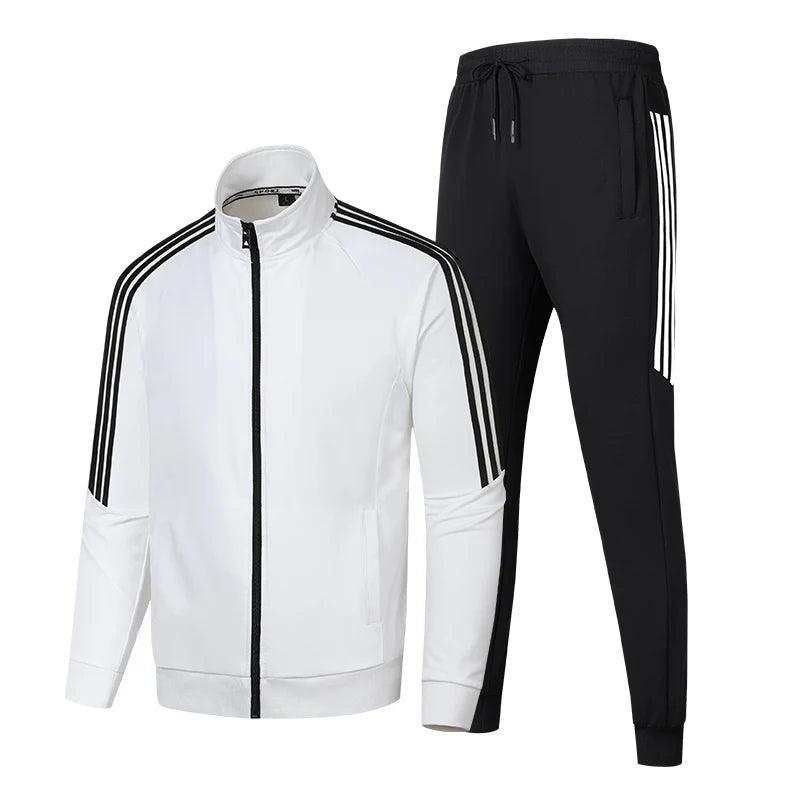 LightweightCasual Stylish and Comfortable Stand Up Collar Tracksuit Set - JVMCL