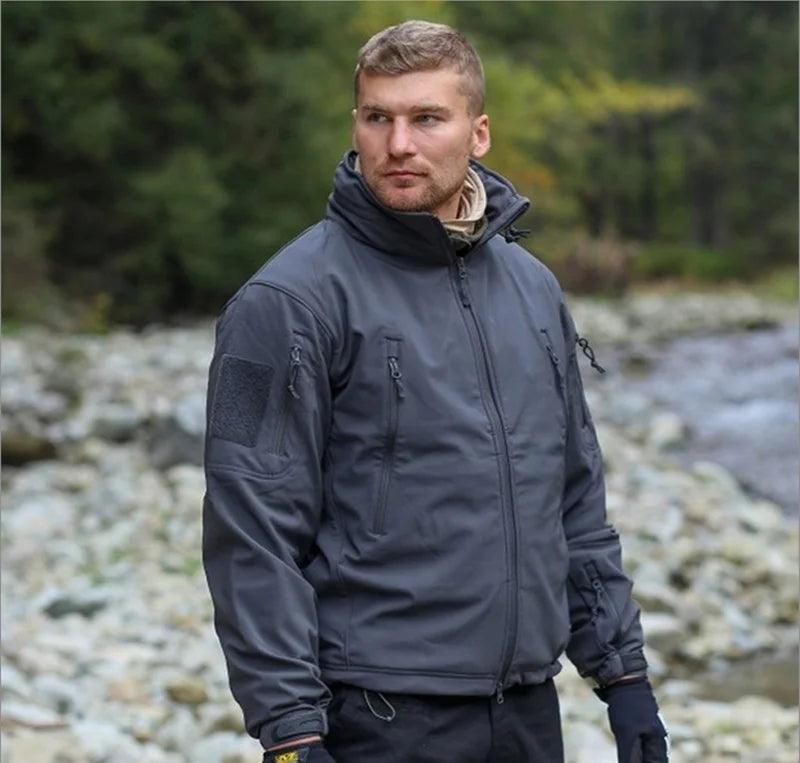 Men's Tactical Jacket - Waterproof Fleece Soft Shell Outdoor Sports Windproof Jacket - JVMCL