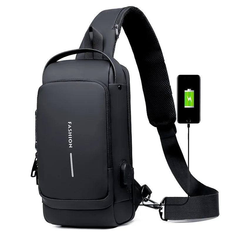 Secure Stylish & Multi-Functional Men's Anti-Theft Travel Sling & Crossbody Bag - JVMCL