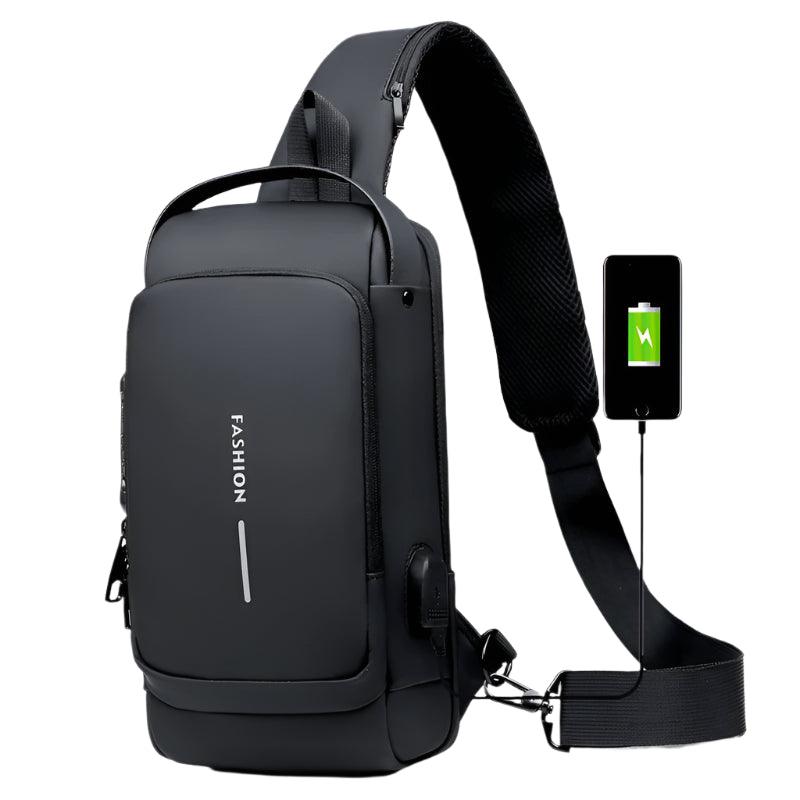 Secure Stylish & Multi-Functional Men's Anti-Theft Travel Sling & Crossbody Bag - JVMCL