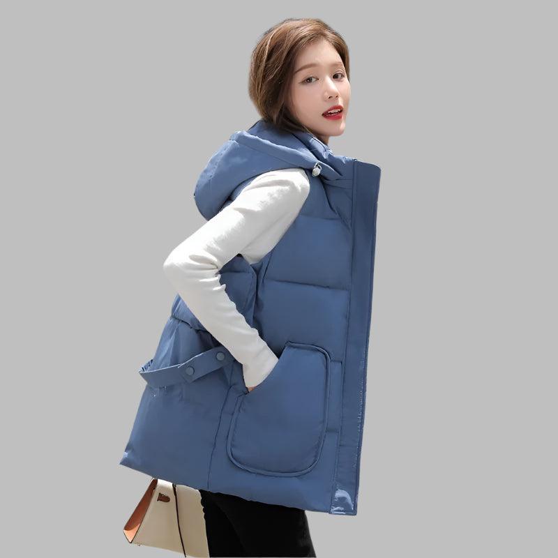 Hooded Short Warm Women Autumn & Winter Cotton Vest Jacket - JVMCL