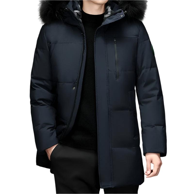 High-Quality Winter Men's Hooded Down Jacket – White Duck Down Parka - JVMCL