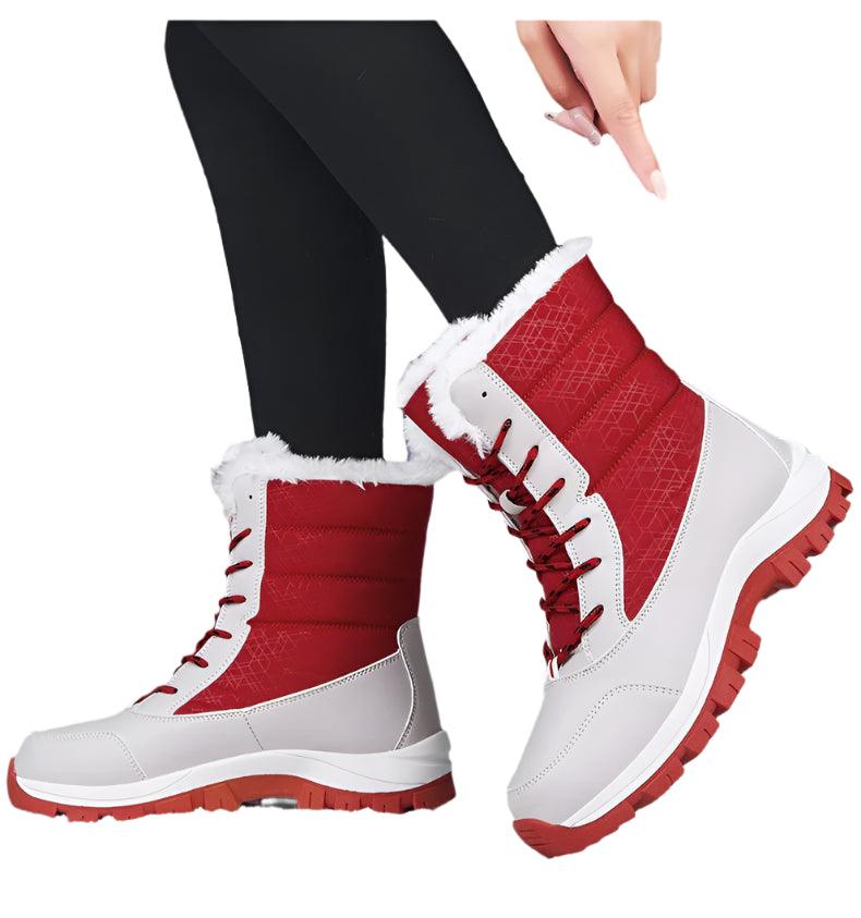 Outdoor Non-slip Women Warm Waterproof Boots Fashion Designer Plush Snow Boots - JVMCL