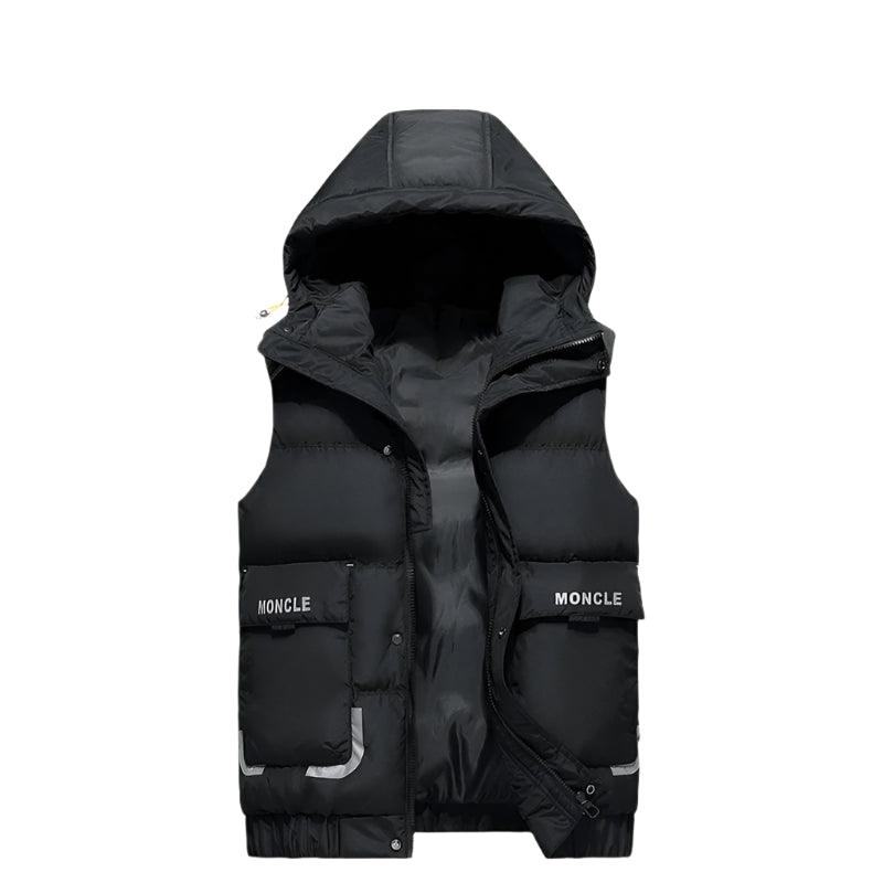 Men's Stylish Warmth Sleeveless Hooded Vest Jacket for Autumn and Winter - JVMCL