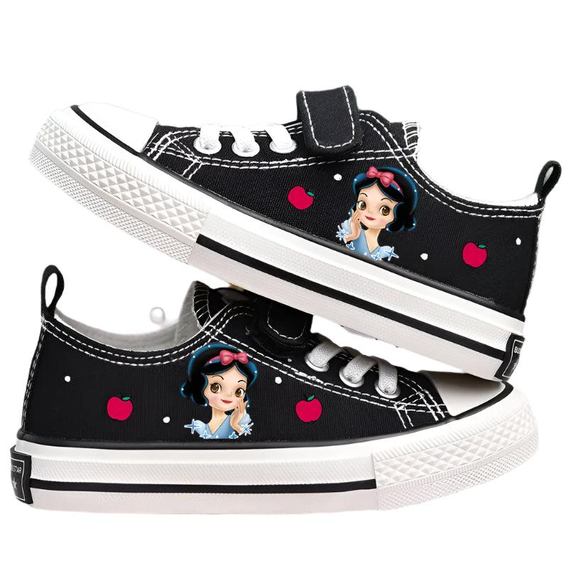 Disney Girls' Canvas Shoes - Soft Sole Princess Snow White Casual Sneakers - JVMCL