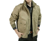 Stylish Men's Tactical Stand Collar Bomber Jackets For Spring Autumn Hunting Fishing - JVMCL