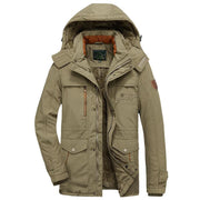 Military Style Winter Men's Military Parka - Thick Fleece Warm Windproof Jacket - JVMCL