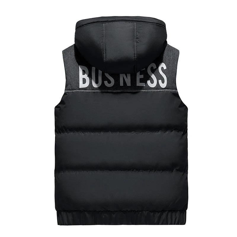 Men's Stylish Warmth Sleeveless Hooded Vest Jacket for Autumn and Winter - JVMCL