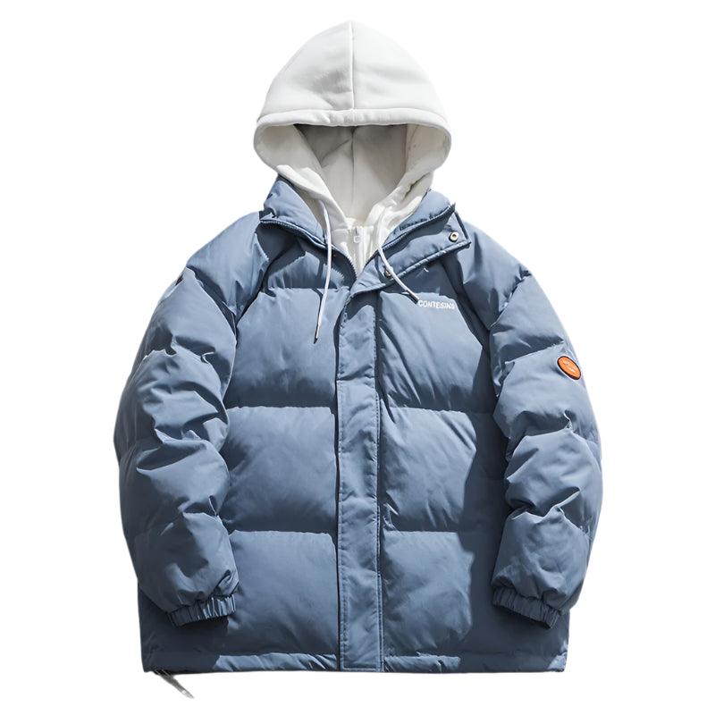 Colorful Oversize Winter Parka: Harajuku Hip Hop Hooded Puffer Jacket for Men - JVMCL