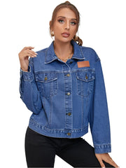 Fashion Streetwear Baggy Jean Jacket for Women - Casual Autumn Denim Outerwear - JVMCL