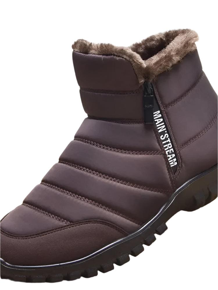 Plush Plus Size Winter Men Ankle Snow Boots Waterproof Non Slip Shoes - JVMCL