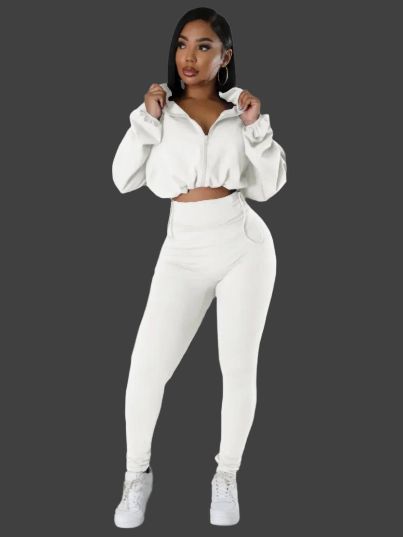 Women’s High Street Activewear – Full Sleeve Sweatshirt + Pencil Pants Two-Piece Set - JVMCL