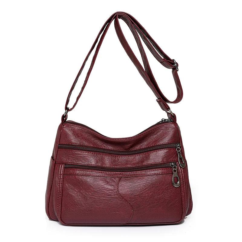 Women's Vintage Handbags and Purses - Retro Design Soft Leather Crossbody Bags - JVMCL