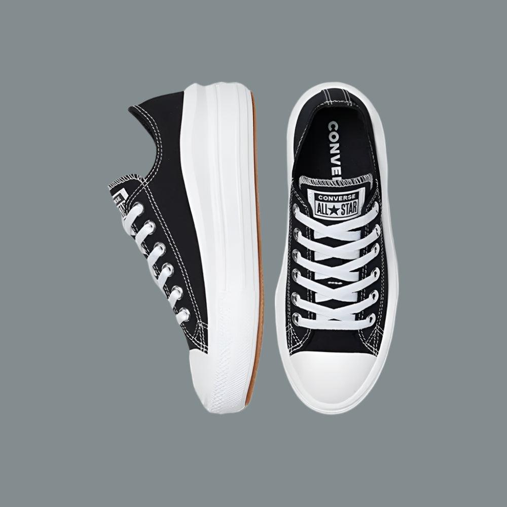 Converse All Star Move Low – Women's Black Canvas Skateboarding Shoes - JVMCL