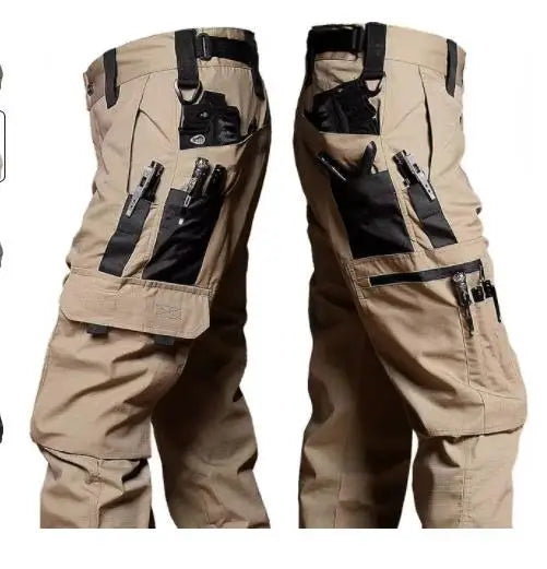 Men’s Multi-Pocket Wear-Resistant  Tactical Cargo Pants Trousers